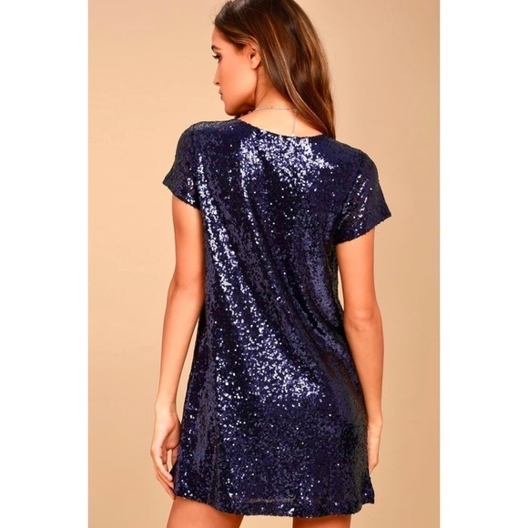 “Party City” Glitter Sequin Shirt Cute Mini Dress - Picture 3 of 11